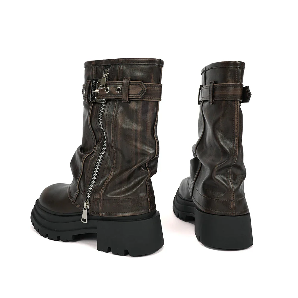 Stivale platform fullzip doppiato donna - immagine 7