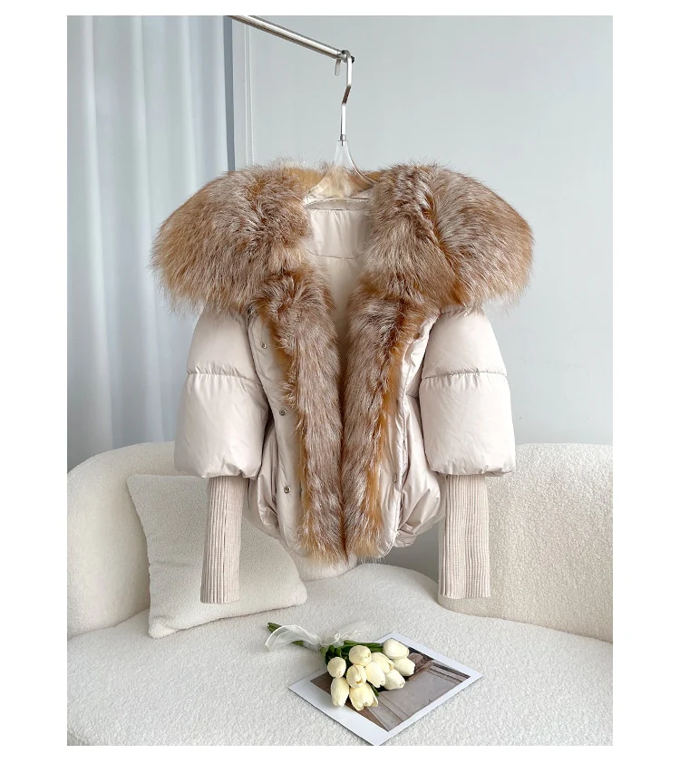 Piumino d'oca con pelliccia di vera volpe - immagine 4