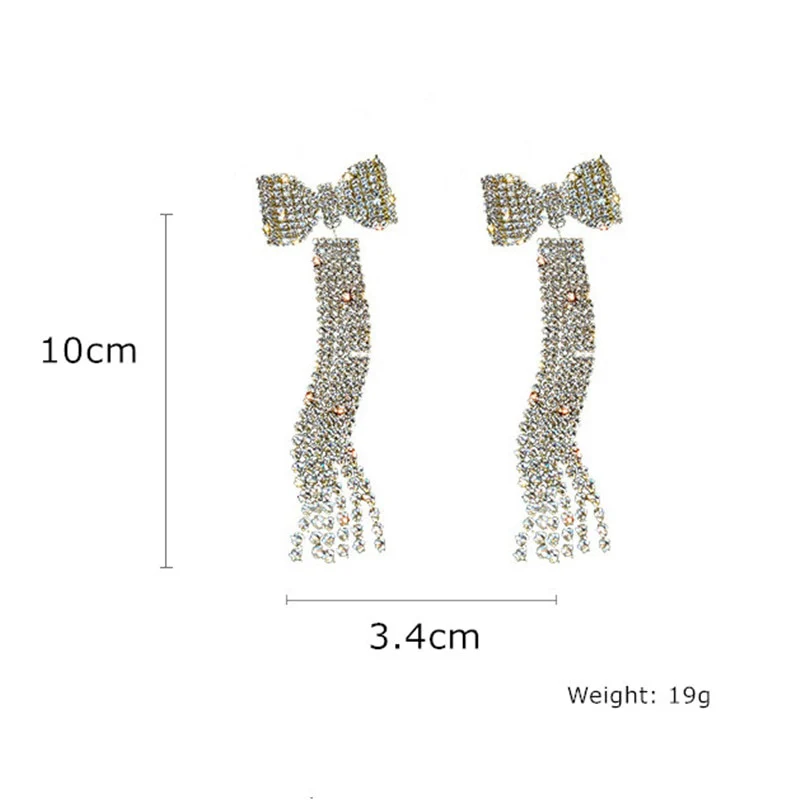 Rhinestone Earrings Crystal Jewelry - immagine 4