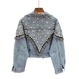 Giacca Denim con Applicazioni