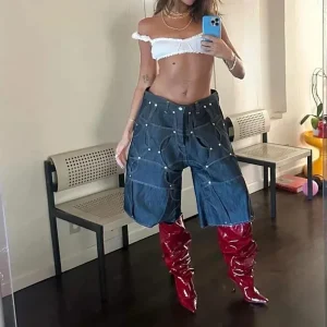 Stivale Alto Arricciato donna