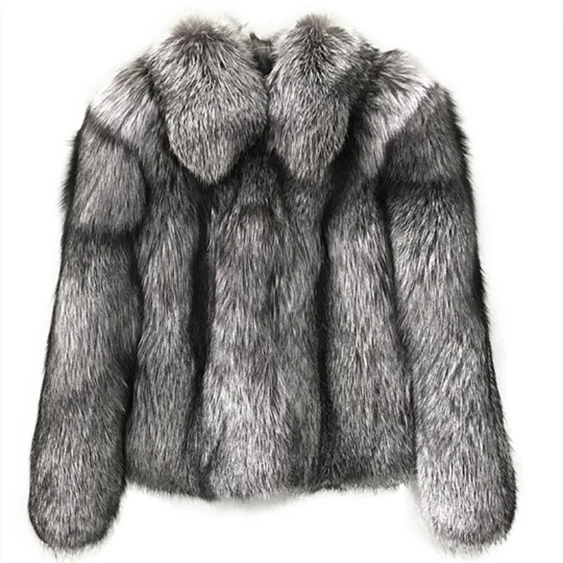eco pelliccia Fur Coat Women Faux Fox Fur Coat - immagine 7