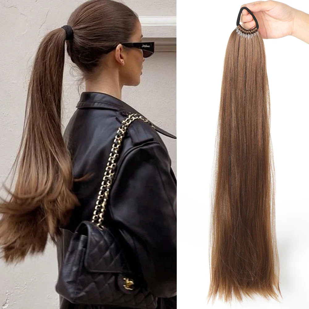 Coda di cavallo sintetica lunga - immagine 2