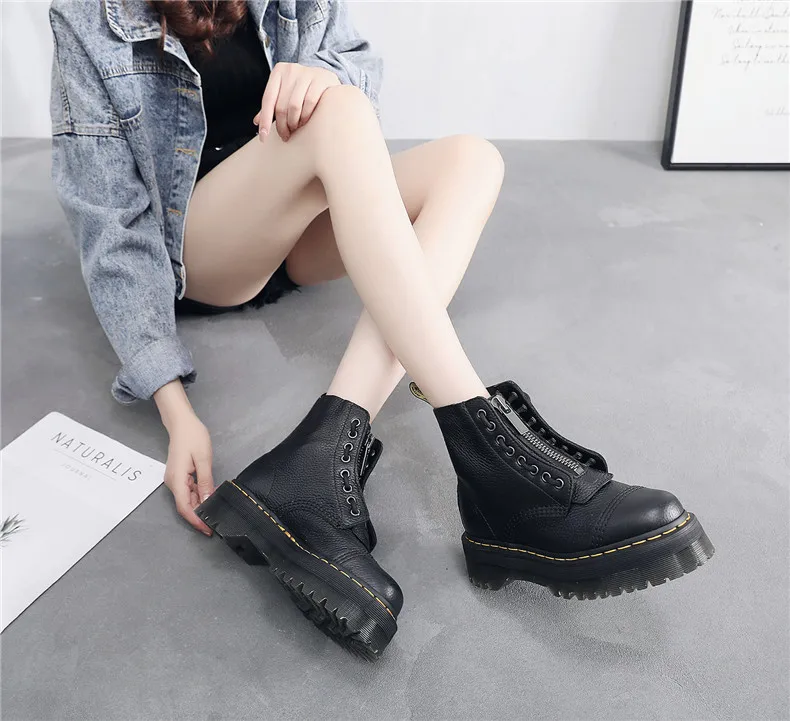 Anfibio doppio fondo zip in pelle best quality unisex - immagine 8