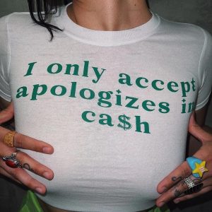 Tshirt crop print y2k donna