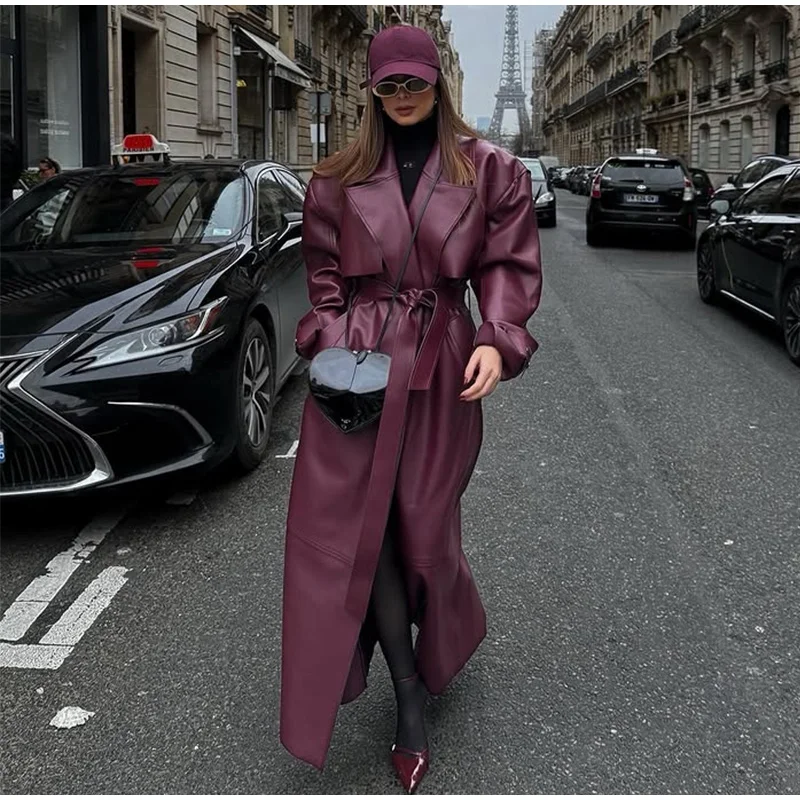 Trench oversize donna ecopelle - immagine 4