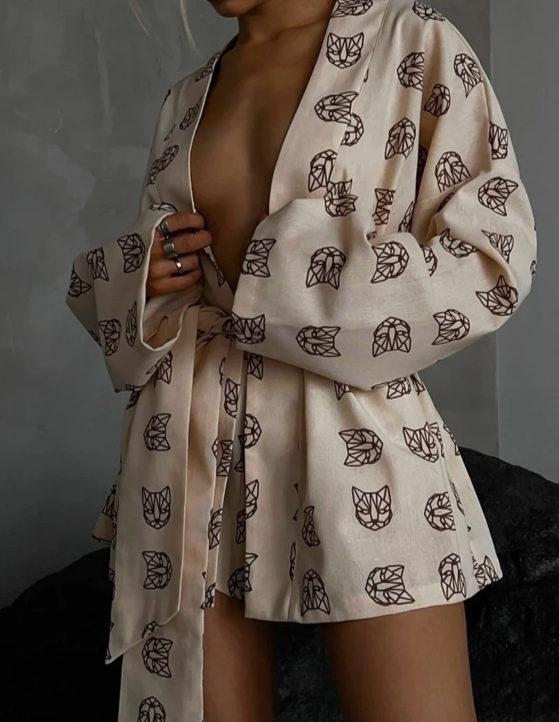 Completo fantasia due pezzi all over - immagine 2