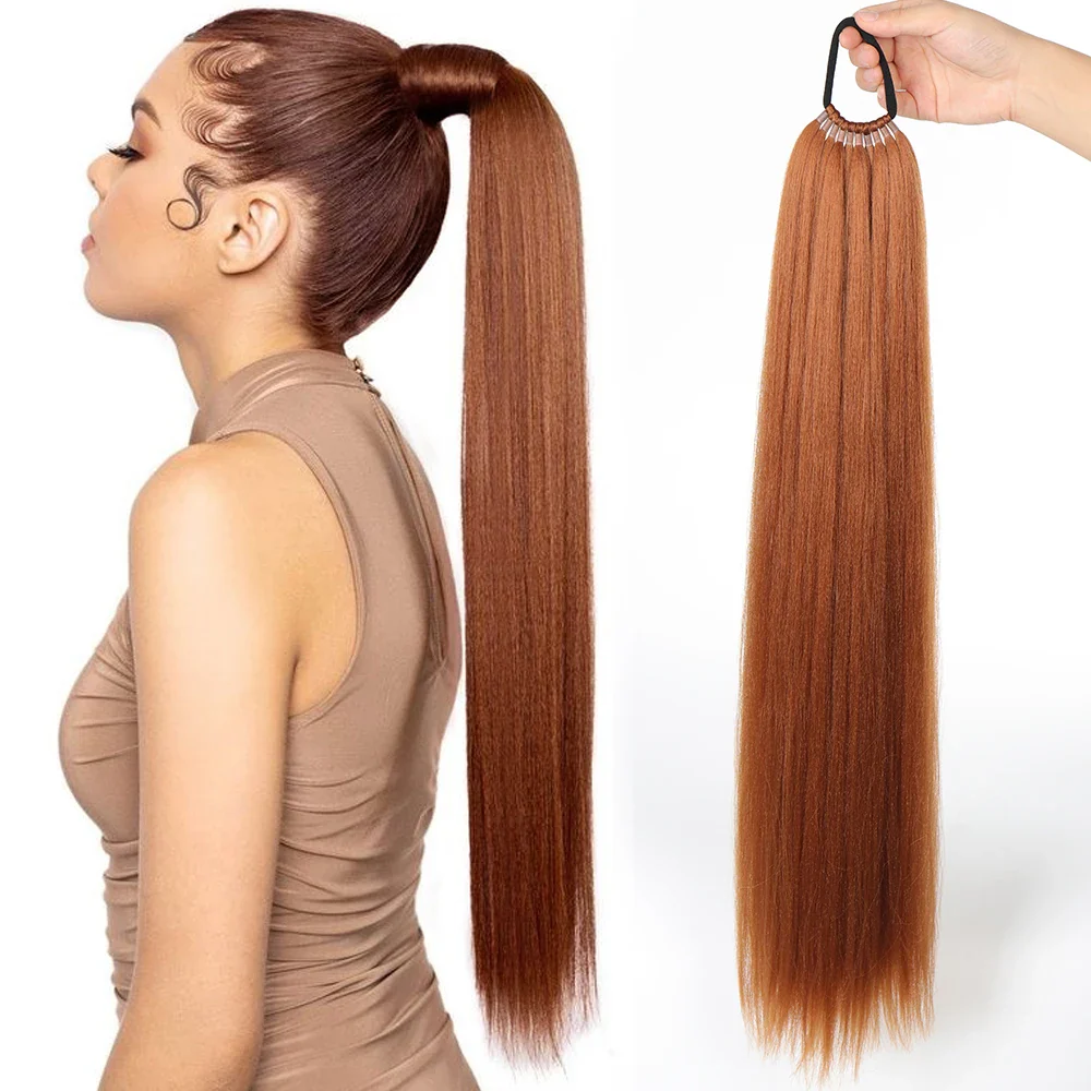 Coda di cavallo sintetica lunga - immagine 5