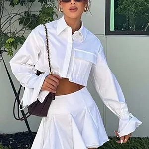 due pezzi completo donna gonna e camicia