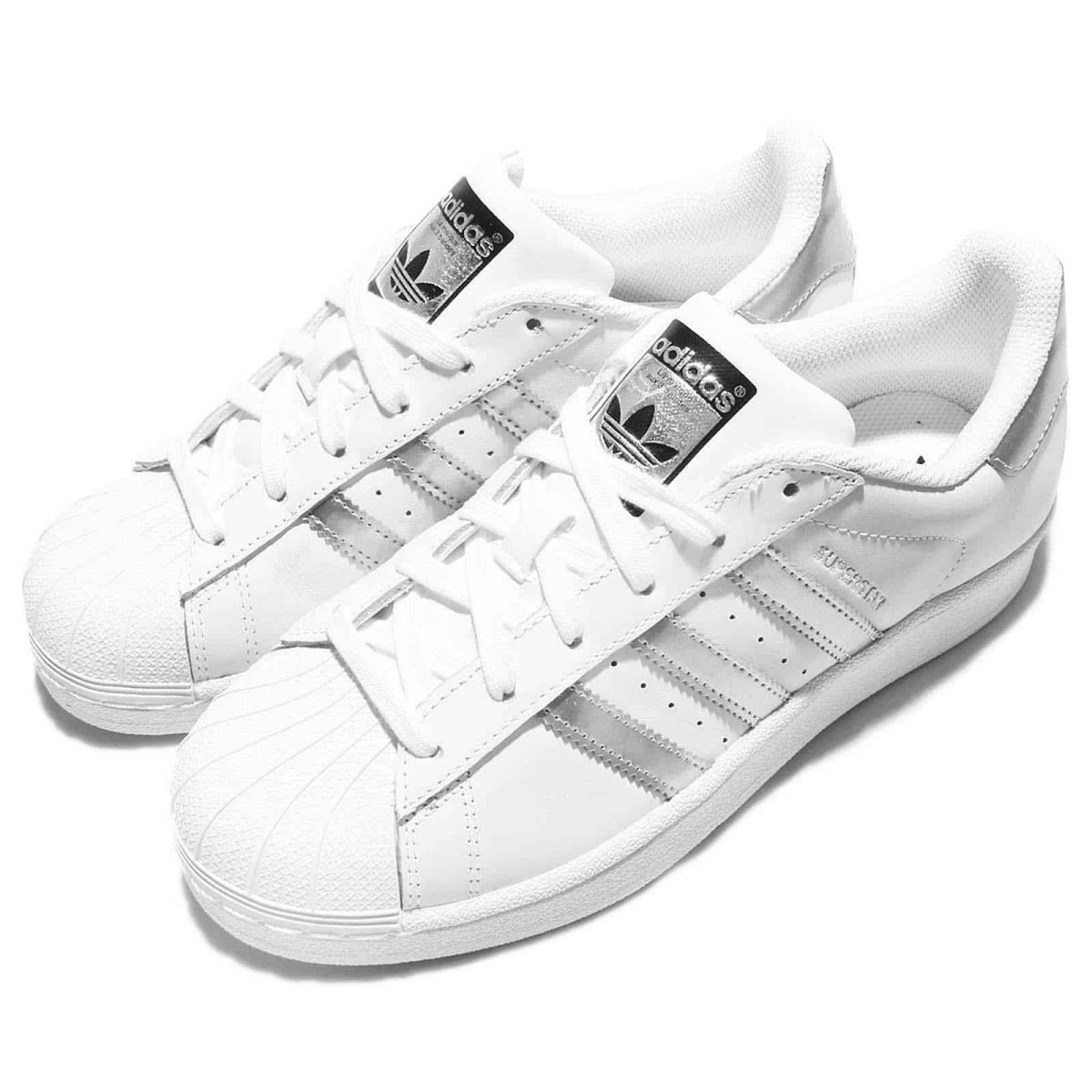 Scarpa da ginnastica adidas superstar w colore bianco argento - immagine 4