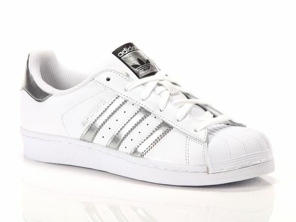 Scarpa da ginnastica adidas superstar w colore bianco argento - immagine 3