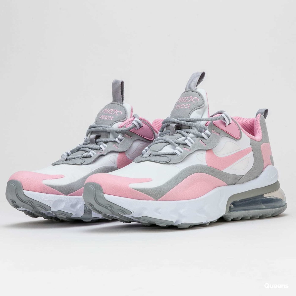 Scarpa da ginnastica donna Nike air Max 270 react bianco rosa BQ0103104 - immagine 2