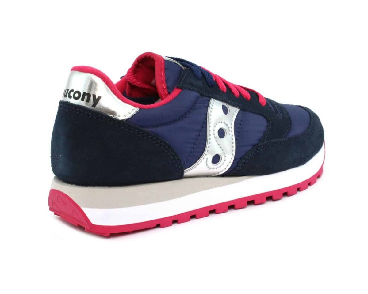 Scarpa da ginnastica donna Saucony Jazz Original blu fucsia argento s1044 540 - immagine 4