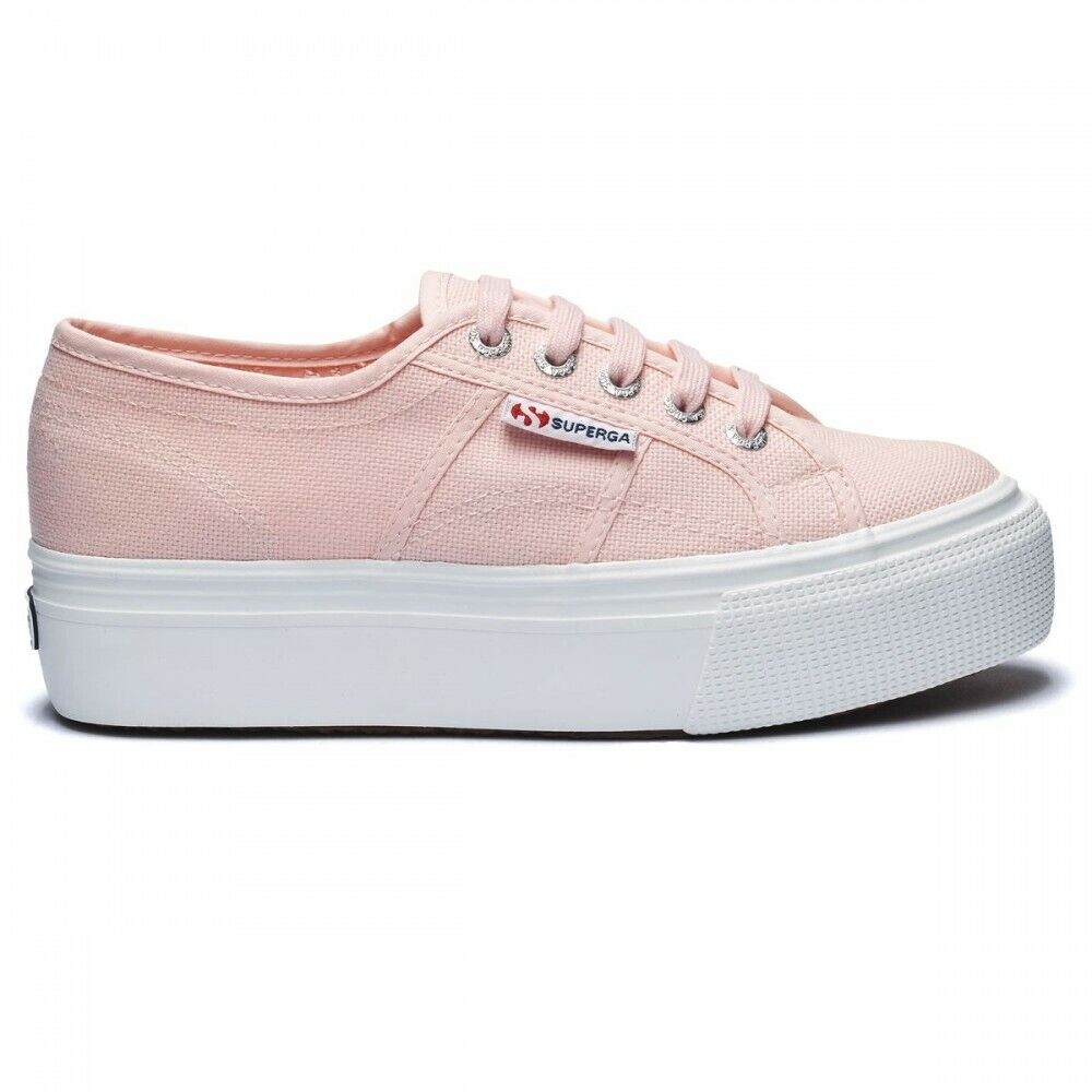 Scarpa da ginnastica donna Superga 2790 zeppa colore rosa