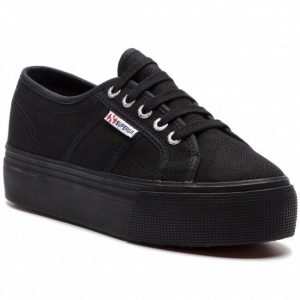 Scarpa da ginnastica donna superga 2790 zeppa colore full black