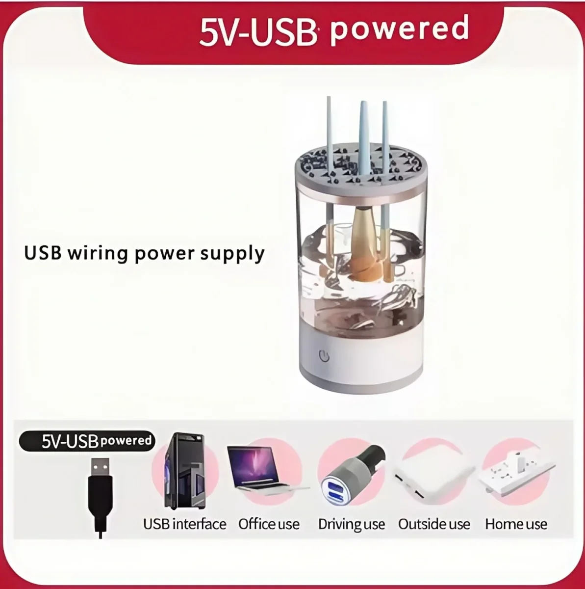 USB Electric Makeup Brush Cleaner Portable - immagine 7