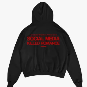 Hoodie "KILLED ROMANCE" Black/Red