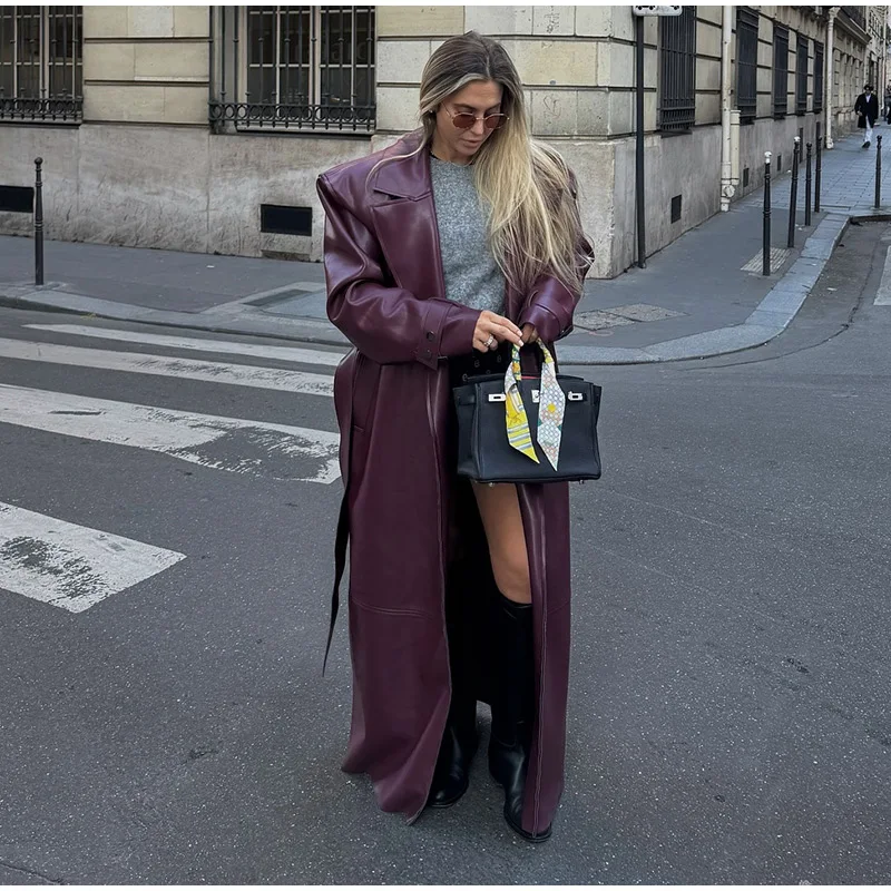 Trench oversize donna ecopelle - immagine 5