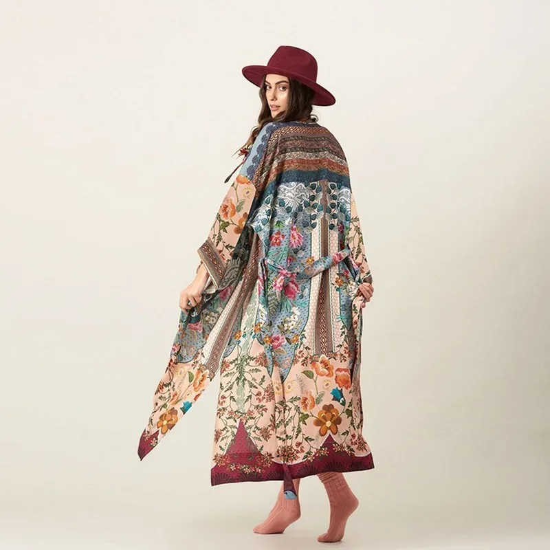 Bikini Cover-ups Pink Boho Print - immagine 8