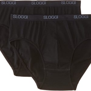 Sloggi Men Basic Midi Brief Uomo, Nero(Schwarz-Schwarz), XL