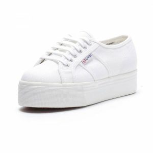 Scarpa da ginnastica donna con zeppa superga 2790 colore white