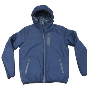 TREZ giubbotto uomo invernale con cappuccio mod Gregg col Blu