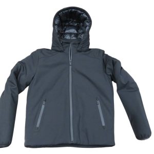 TREZ giubbotto uomo invernale con cappuccio mod Gregg col Nero