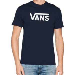 Vans Classic, Maglietta Uomo, Blu (Navy/White), Medium