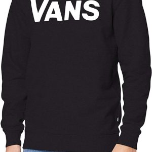 Vans MN Classic Crew II Maglia di Tuta, Nero (Nero e Bianco Y28), XS Uomo