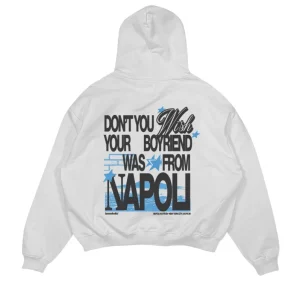 Hoodie “WISHYOUR” Boyfriend White