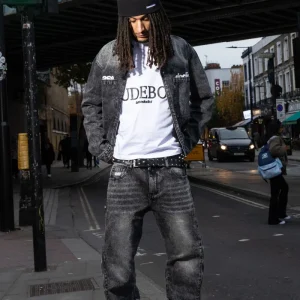 Look "RUDEBOY LDN" Side Zip Stone Washed