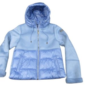 YES ZEE giubbino donna eco montone e nylon J018GN00 celeste