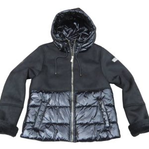 YES ZEE giubbino donna eco montone e nylon J018GN00 col nero