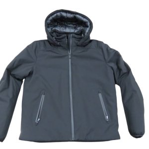 YES ZEE giubbotto Piumino uomo tessuto tecnico con cappuccio staccabile J834NM00 col nero