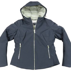 YES ZEE giubbino donna in soft shell con capuccio J028M200 col nero