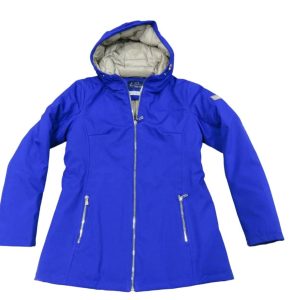 YES ZEE giubbino donna lungo con cappuccio tessuto soft shell O088M200 col azzurro