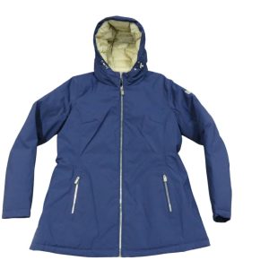 YES ZEE giubbino donna lungo con cappuccio tessuto soft shell O088Q400 col blu