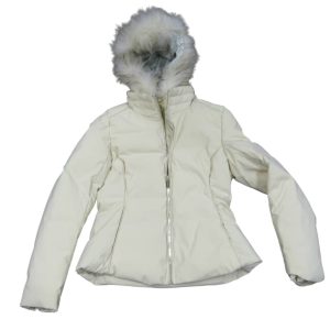 YES ZEE giubbino piumino donna corto con cappuccio e pelliccia J051Q800 col beige