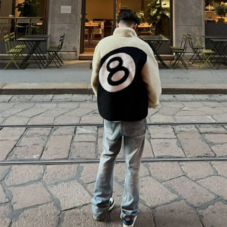 Casual Loose Two-sided Lamb Wool Jacket - immagine 4