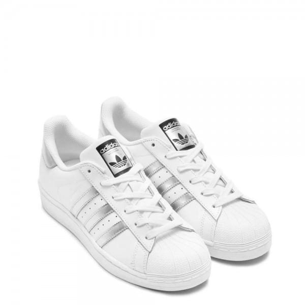 Scarpa da ginnastica adidas superstar w colore bianco argento - immagine 4