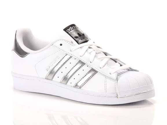 Scarpa da ginnastica adidas superstar w colore bianco argento - immagine 2