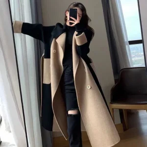 Long Coat Women's Double-sided Fleece Wool