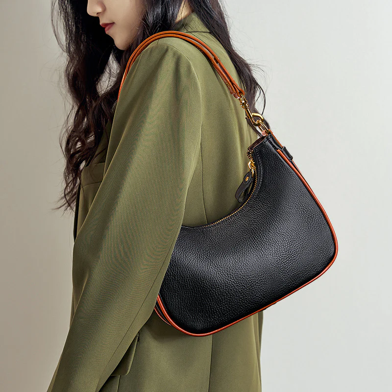 Senior Sense Baguette Baotou Layer Cowhide Women Bag - immagine 4