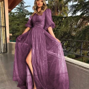 Abito lungo mesh donna romantic