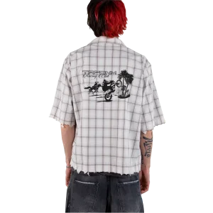 "Racing Club" Boxy Ripped Shirt
