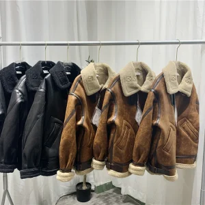 Loose Lamb Wool Coat Women