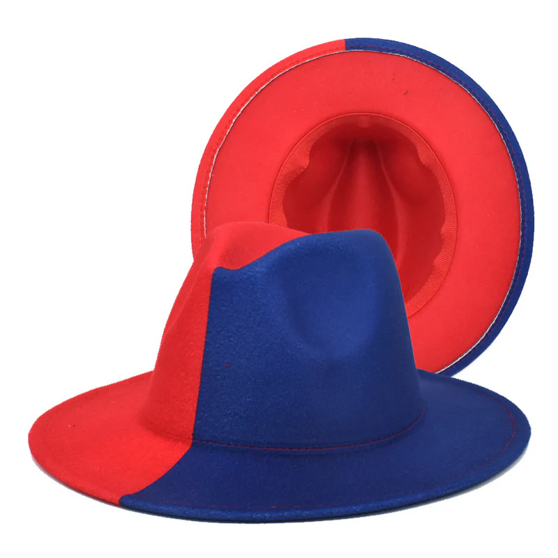 Color Matching Big Edge Felt Cappello unisex - immagine 7