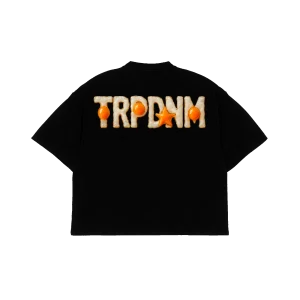 "Eggs" Black Boxy Tee 240gsm