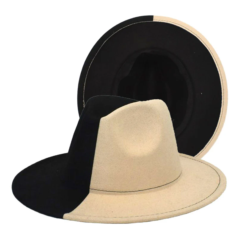 Color Matching Big Edge Felt Cappello unisex - immagine 2