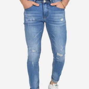 Jeans skinny con strappi